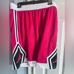 Red Jordan Athletic Shorts with Logo